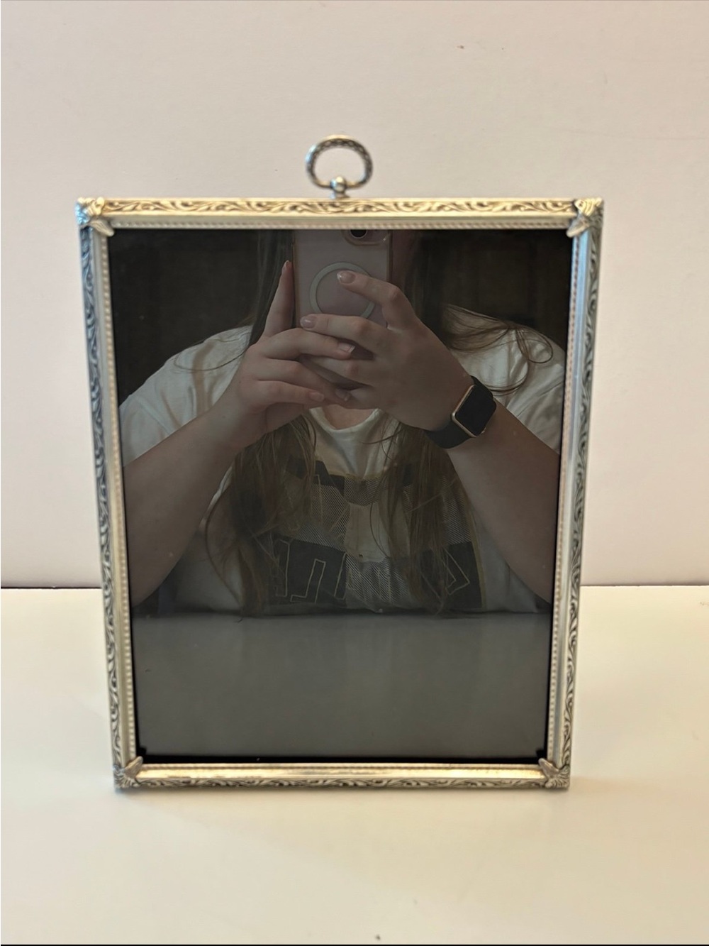 Vintage silver Tone Ornate Decorative Picture Frame